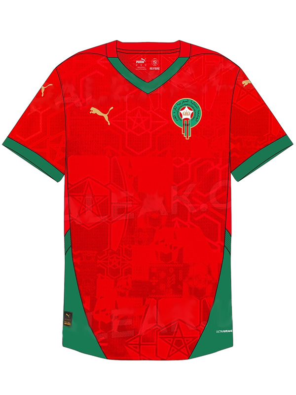 Morocco maillot domicile uniformes de football pour adultes maillot de football pour hommes 2024 - 2025